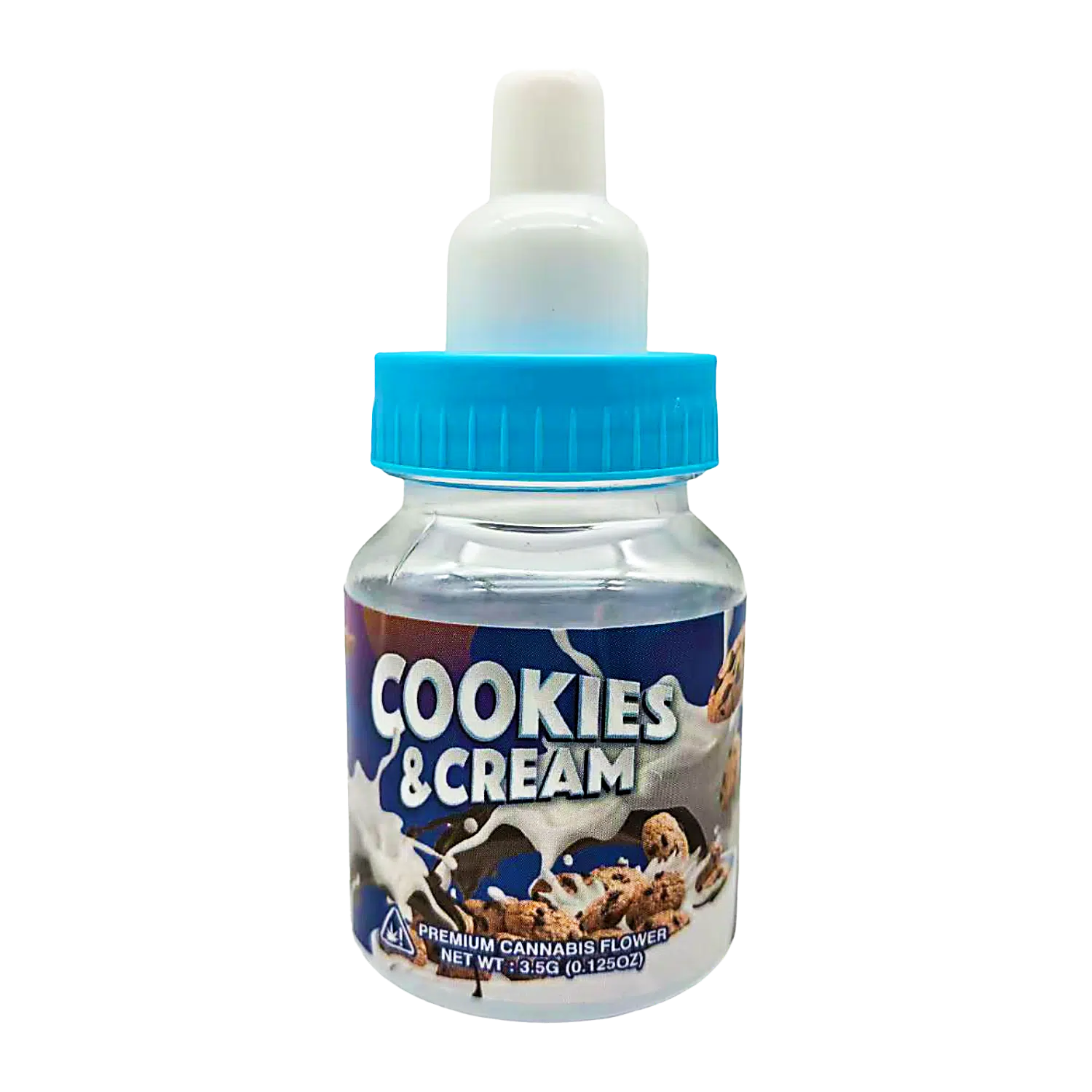 3.5g Plastic Baby Bottle – (12 Count) Cookies & Cream BB-35-009