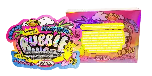 Bag-n-Box 3.5g Mylar Packaging Set (25 Count Bags + Display Boxes) - Tropical Bubble Jugz BNB-Shaped-002 - Image 2