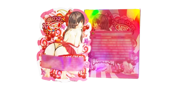 Bag-n-Box 3.5g Mylar Packaging Set (25 Count Bags + Display Boxes) - Cherry Creme Bombom  BNB-Shaped-005 - Image 2