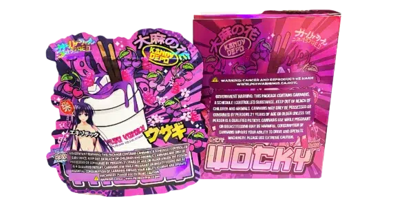Bag-n-Box 3.5g Mylar Packaging Set (25 Count Bags + Display Boxes) - Cherry Blossom Wocky BNB-Shaped-007 - Image 2