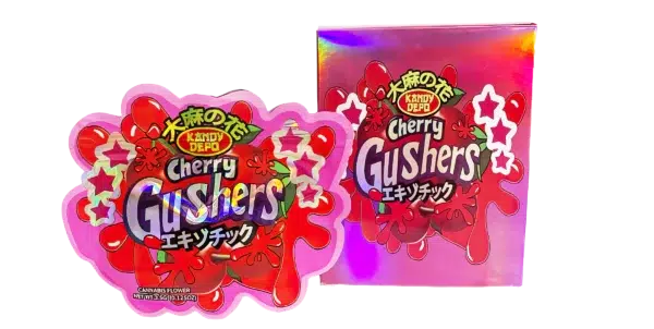 Bag-n-Box 3.5g Mylar Packaging Set (25 Count Bags + Display Boxes) - Kandy Depo Cherry Gushers BNB-Shaped-016