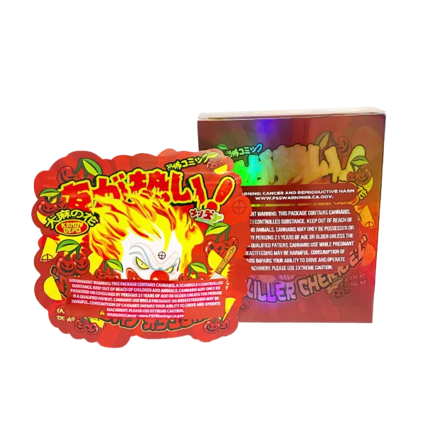 Bag-n-Box 3.5g Mylar Packaging Set (25 Count Bags + Display Boxes) - Killer Cherriez BNB-Shaped-017 - Image 2