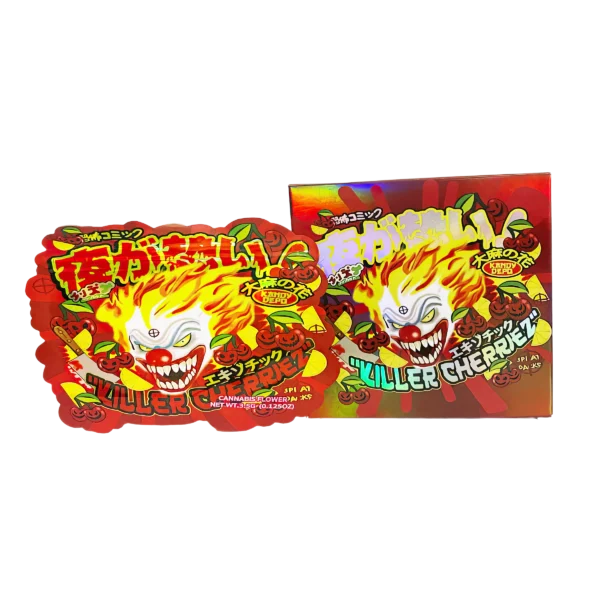 Bag-n-Box 3.5g Mylar Packaging Set (25 Count Bags + Display Boxes) - Killer Cherriez BNB-Shaped-017