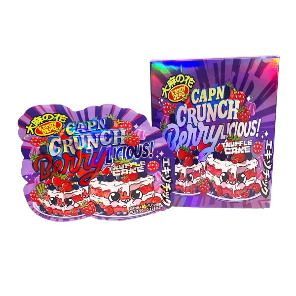 Bag-n-Box 3.5g Mylar Packaging Set (25 Count Bags + Display Boxes) - Capn Crunch Berrylicious BNB-Shaped-018