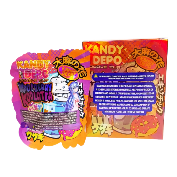 Bag-n-Box 3.5g Mylar Packaging Set (25 Count Bags + Display Boxes) - Kandy Depo Koolberry Koolatta BNB-Shaped-020 - Image 2