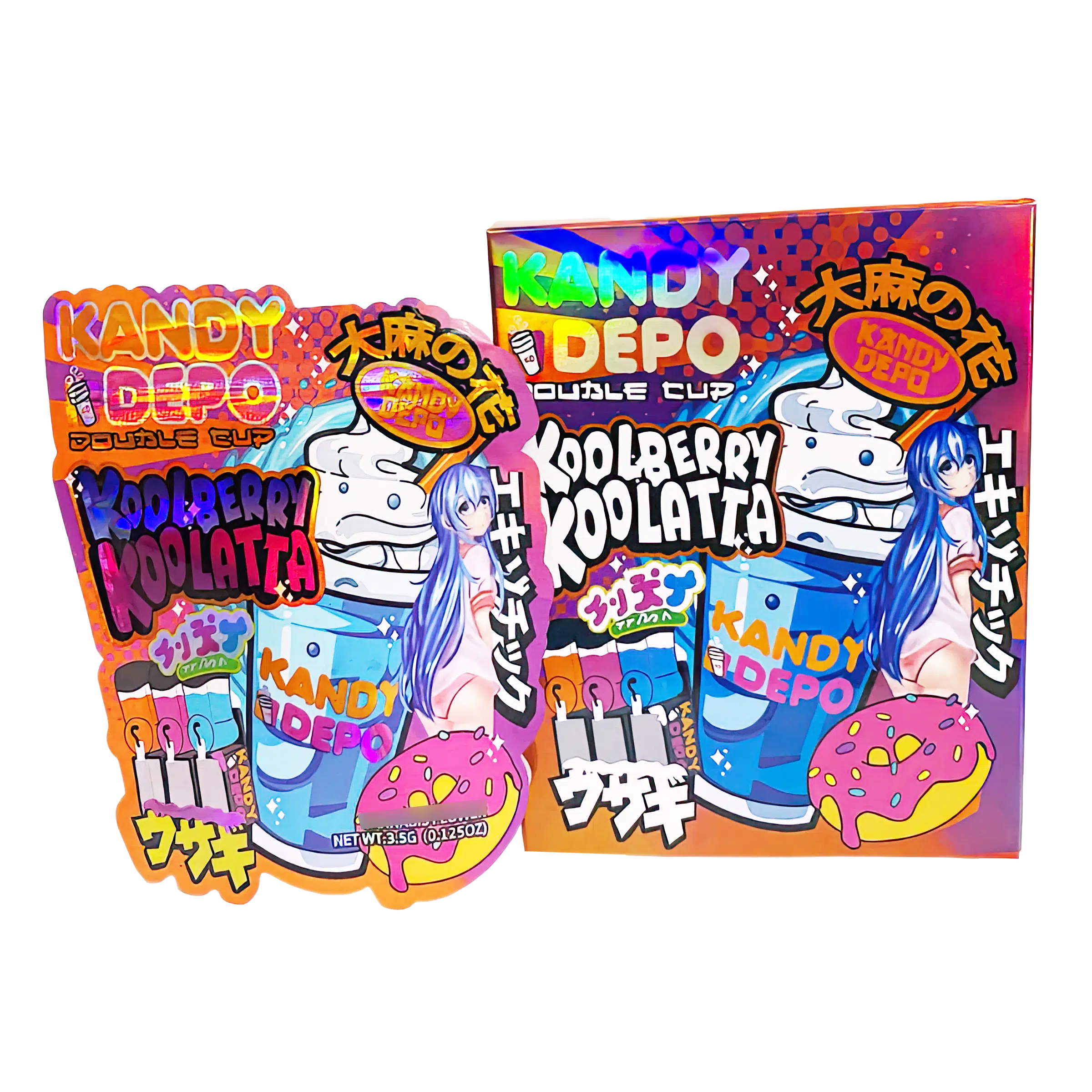 Bag-n-Box 3.5g Mylar Packaging Set (25 Count Bags + Display Boxes) – Kandy Depo Koolberry Koolatta BNB-Shaped-020
