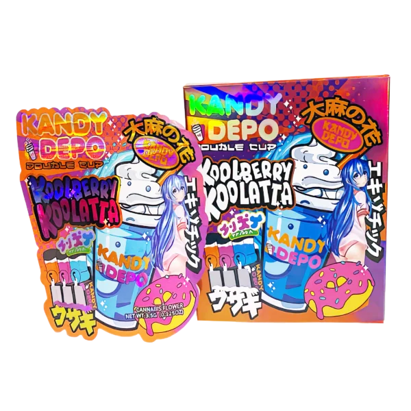 Bag-n-Box 3.5g Mylar Packaging Set (25 Count Bags + Display Boxes) - Kandy Depo Koolberry Koolatta BNB-Shaped-020