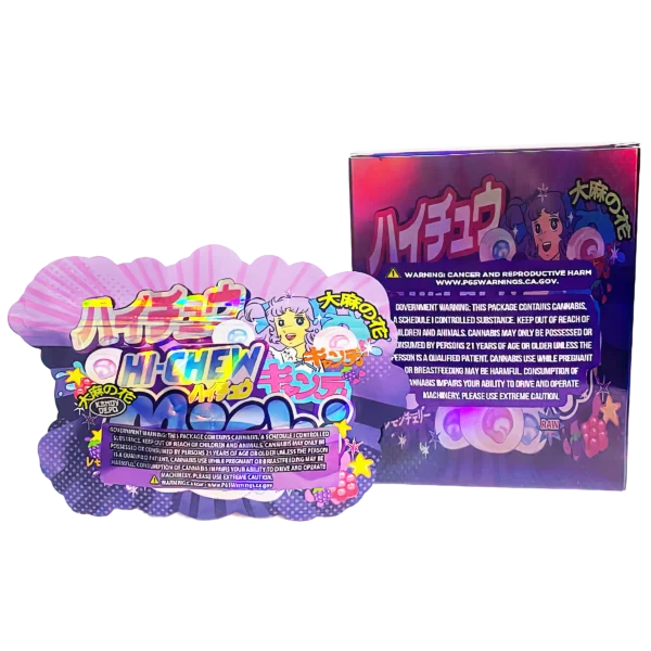 Bag-n-Box 3.5g Mylar Packaging Set (25 Count Bags + Display Boxes) - Hi-Chew Mochi BNB-Shaped-023 - Image 2