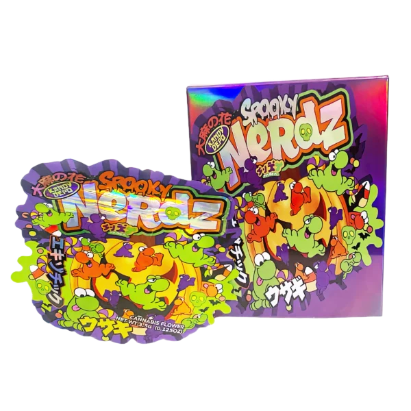 Bag-n-Box 3.5g Mylar Packaging Set (25 Count Bags + Display Boxes) - Spooky Nerdz BNB-Shaped-026