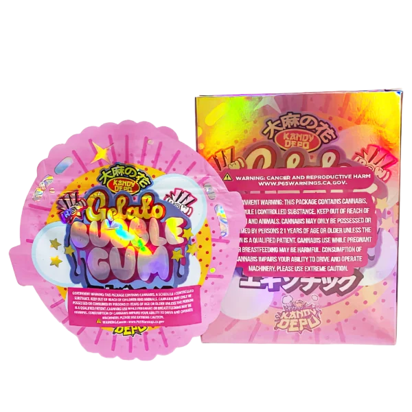 Bag-n-Box 3.5g Mylar Packaging Set (25 Count Bags + Display Boxes) - Gelato Bubble Gum BNB-Shaped-030 - Image 2
