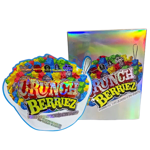 Bag-n-Box 3.5g Mylar Packaging Set (25 Count Bags + Display Boxes) - Crunch Berriez BNB-Shaped-031