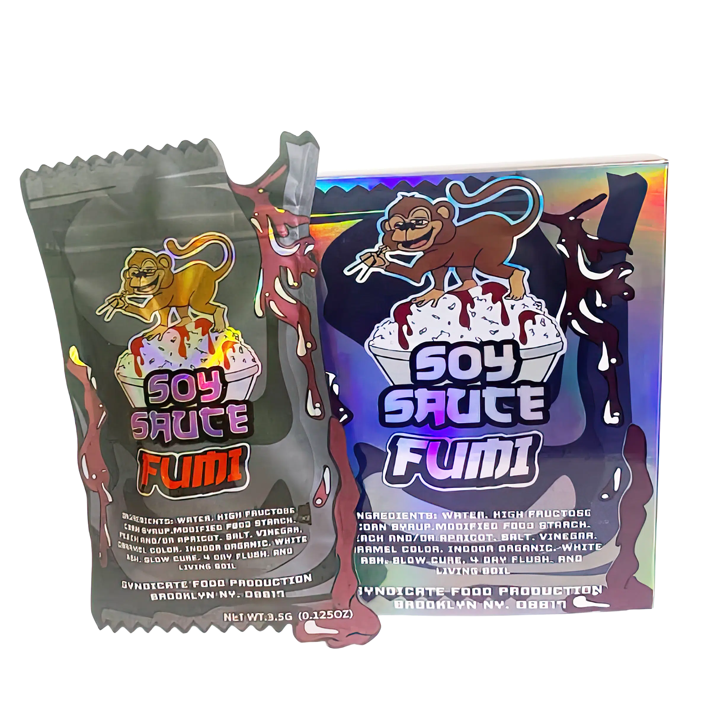 Bag-n-Box 3.5g Mylar Packaging Set (25 Count Bags + Display Boxes) –  Soy Sauce Fumi BNB-Shaped-032