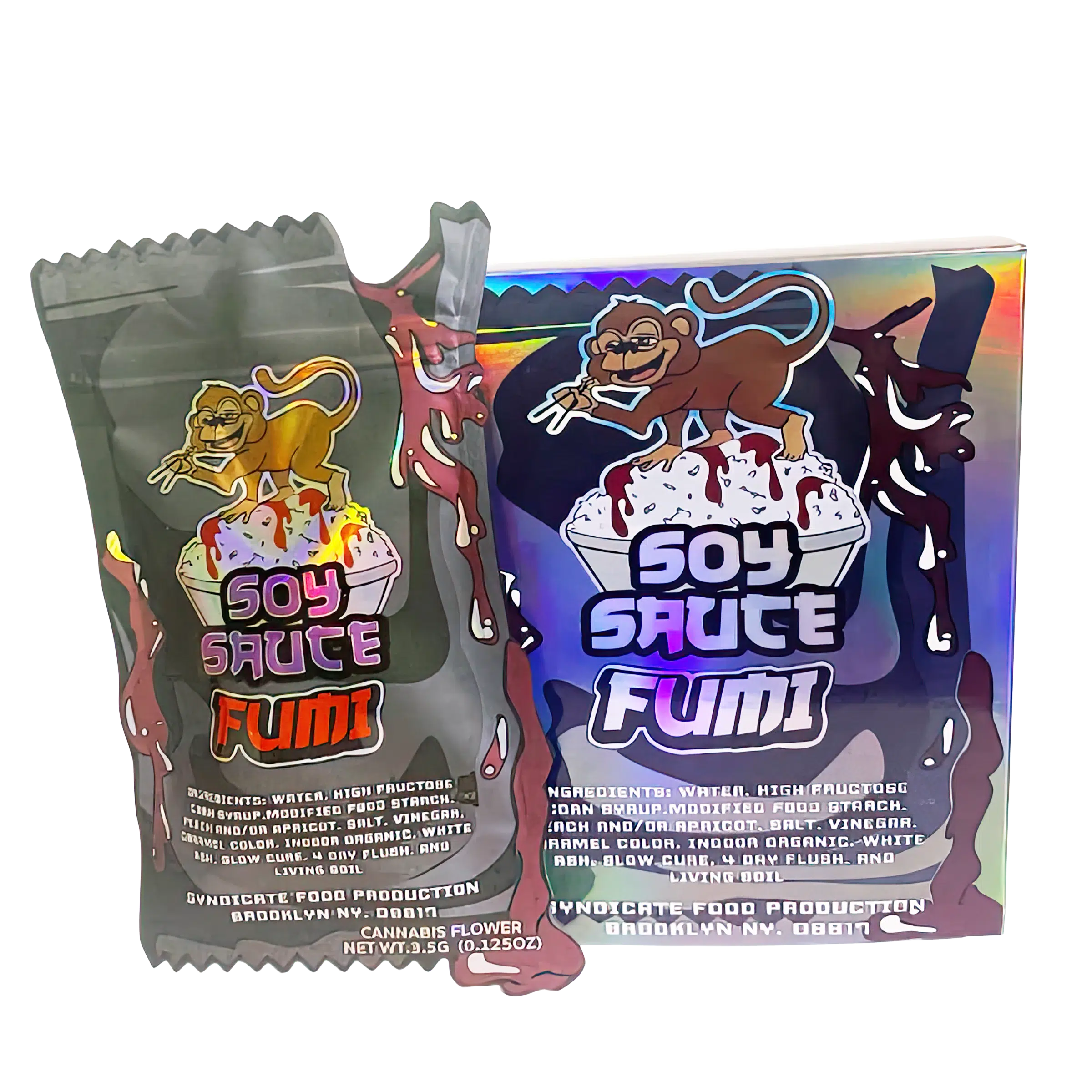 Bag-n-Box 3.5g Mylar Packaging Set (25 Count Bags + Display Boxes) –  Soy Sauce Fumi BNB-Shaped-032