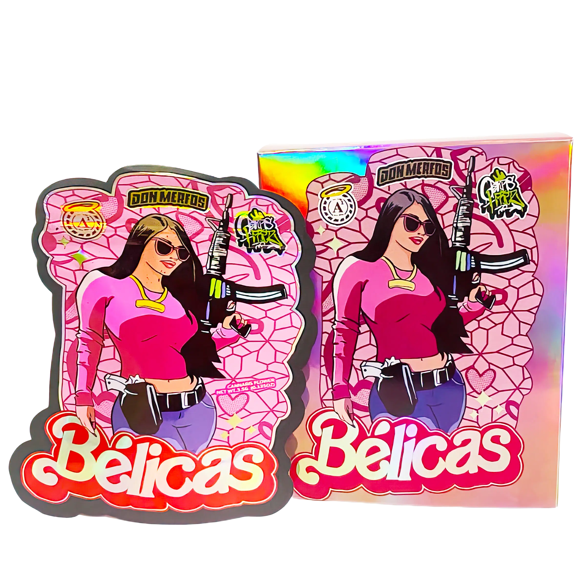 Bag-n-Box 3.5g Mylar Packaging Set (25 Count Bags + Display Boxes) – Don Merfos Belicas BNB-Shaped-035