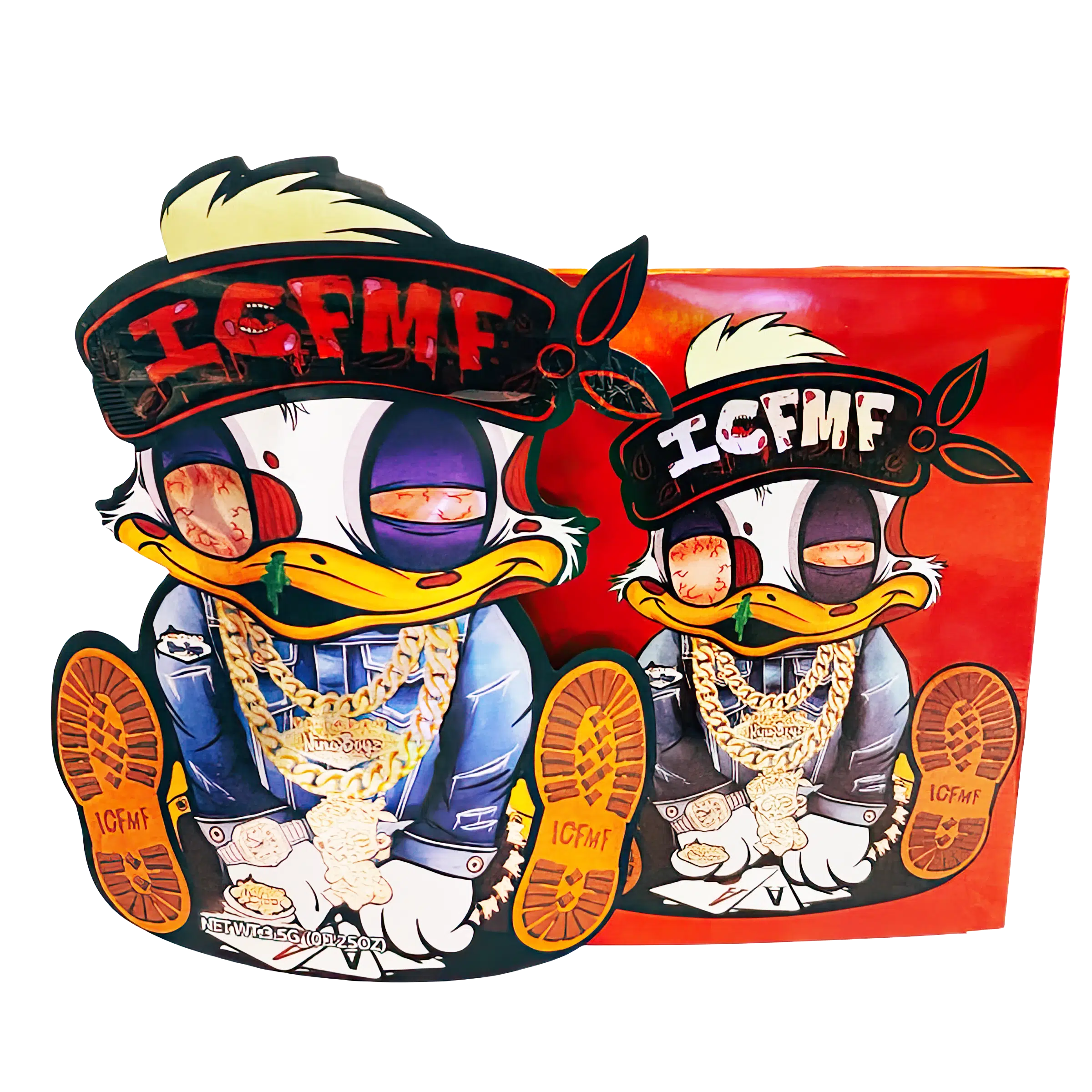 Bag-n-Box 3.5g Mylar Packaging Set (25 Count Bags + Display Boxes) – ICFMF BNB-Shaped-036