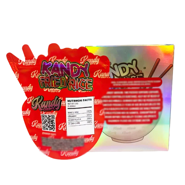 Bag-n-Box 3.5g Mylar Packaging Set (25 Count Bags + Display Boxes) - Kandy Fried Rice BNB-Shaped-037 - Image 2