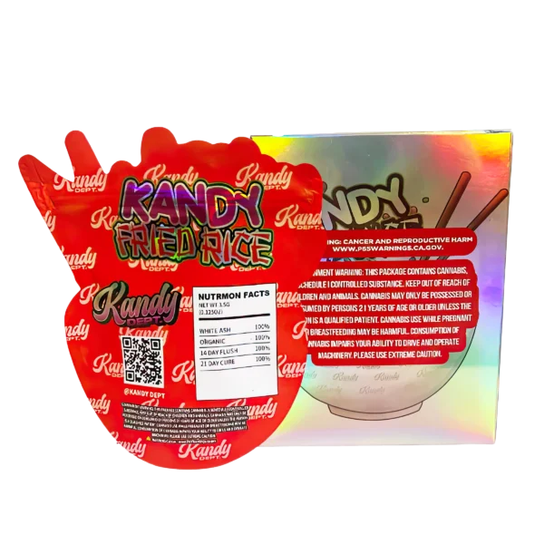 Bag-n-Box 3.5g Mylar Packaging Set (25 Count Bags + Display Boxes) - Kandy Fried Rice BNB-Shaped-037 - Image 2
