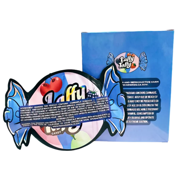 Bag-n-Box 3.5g Mylar Packaging Set (25 Count Bags + Display Boxes) - Laffy Taffy Candy BNB-Shaped-039 - Image 2