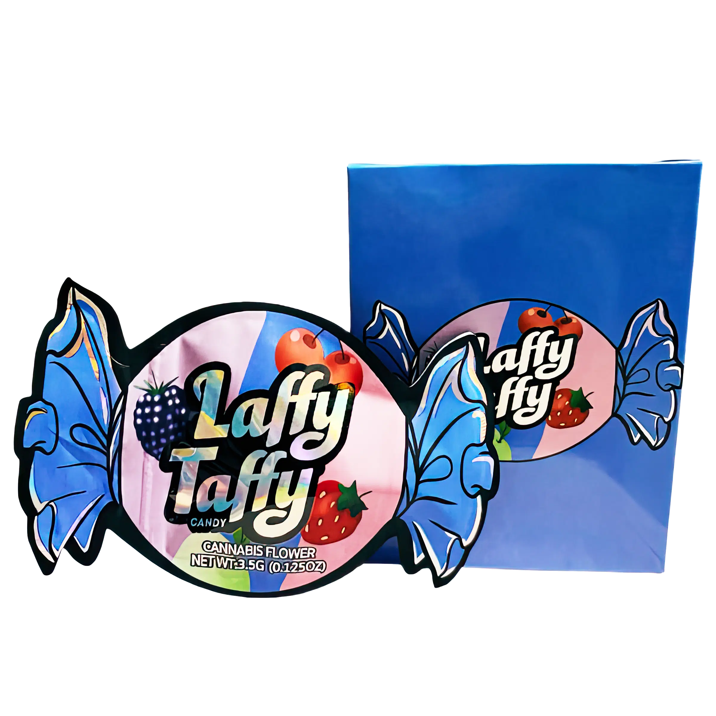 Bag-n-Box 3.5g Mylar Packaging Set (25 Count Bags + Display Boxes) – Laffy Taffy Candy BNB-Shaped-039