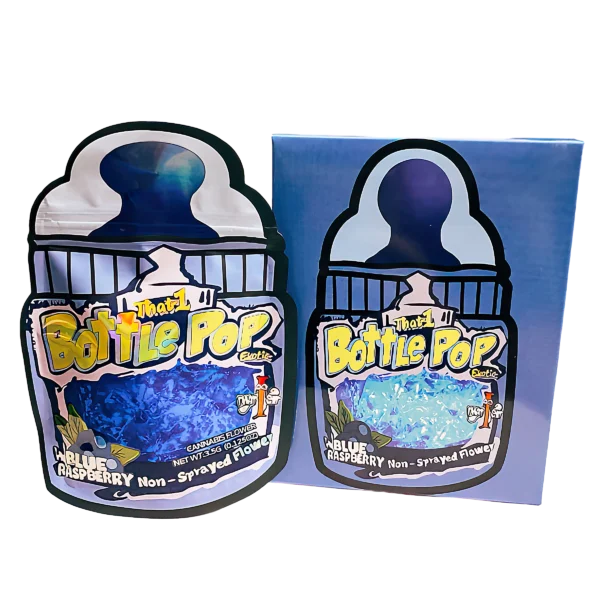 Bag-n-Box 3.5g Mylar Packaging Set (25 Count Bags + Display Boxes) - Bottle Pop BNB-Shaped-047