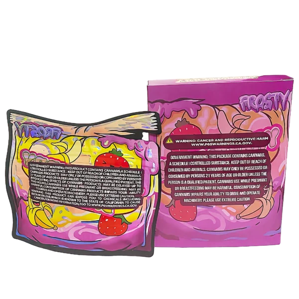 Bag-n-Box 3.5g Mylar Packaging Set (25 Count Bags + Display Boxes) - Strawberry Banana BNB-Shaped-049 - Image 2