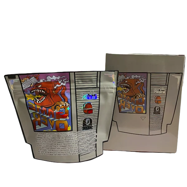Bag-n-Box 3.5g Mylar Packaging Set (25 Count Bags + Display Boxes) - Game Over BNB-Shaped-051 - Image 2