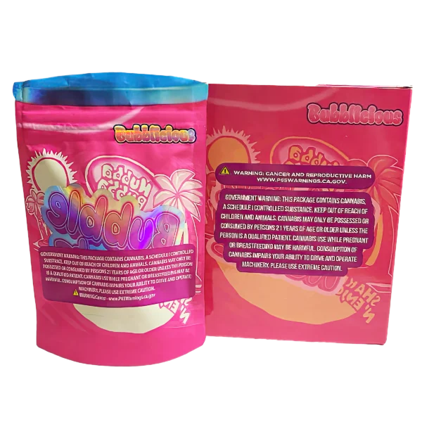 Bag-n-Box 3.5g Mylar Packaging Set (25 Count Bags + Display Boxes) - Bubble Runtz BNB-Shaped-053 - Image 2