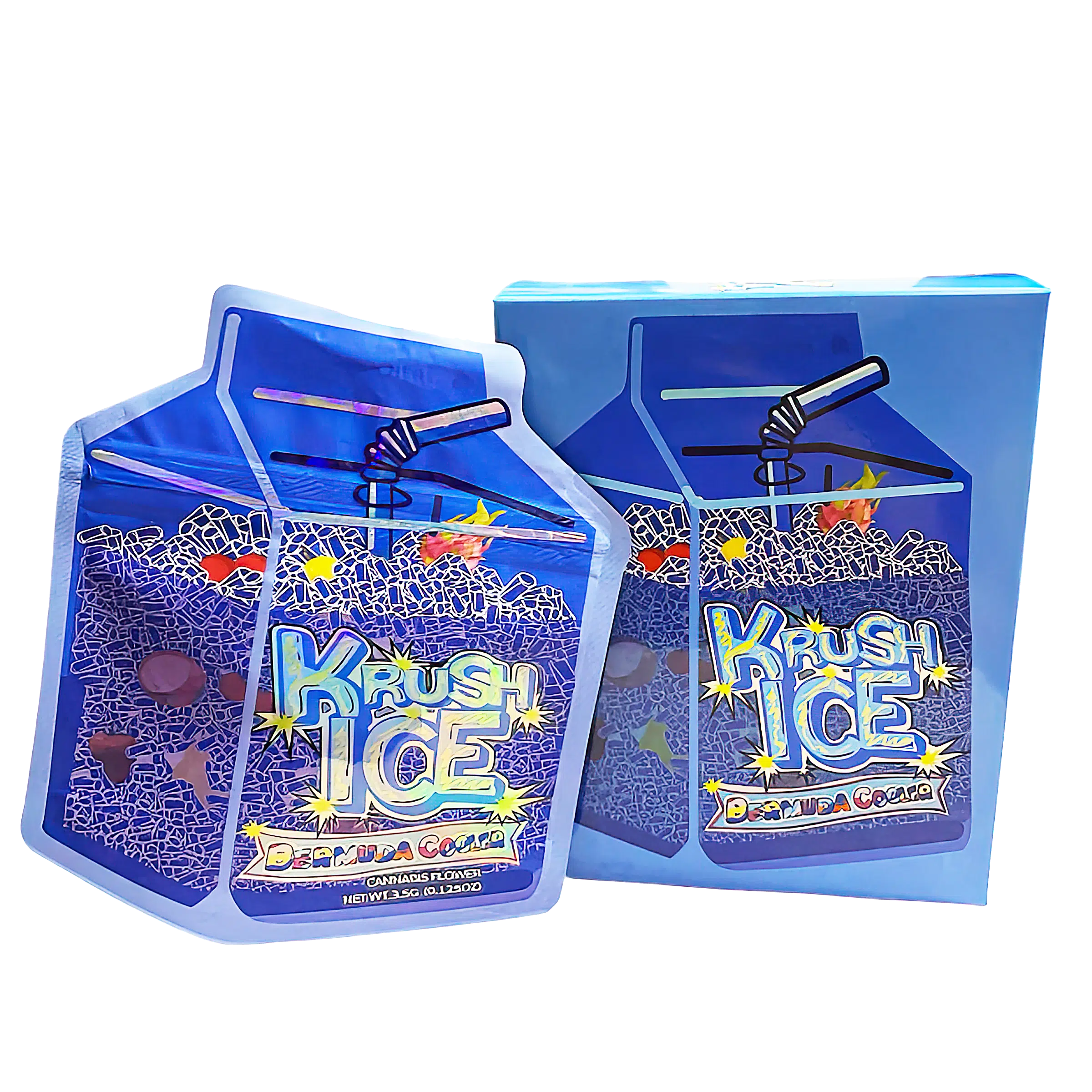 Bag-n-Box 3.5g Mylar Packaging Set (25 Count Bags + Display Boxes) – Krush Ice BNB-Shaped-055