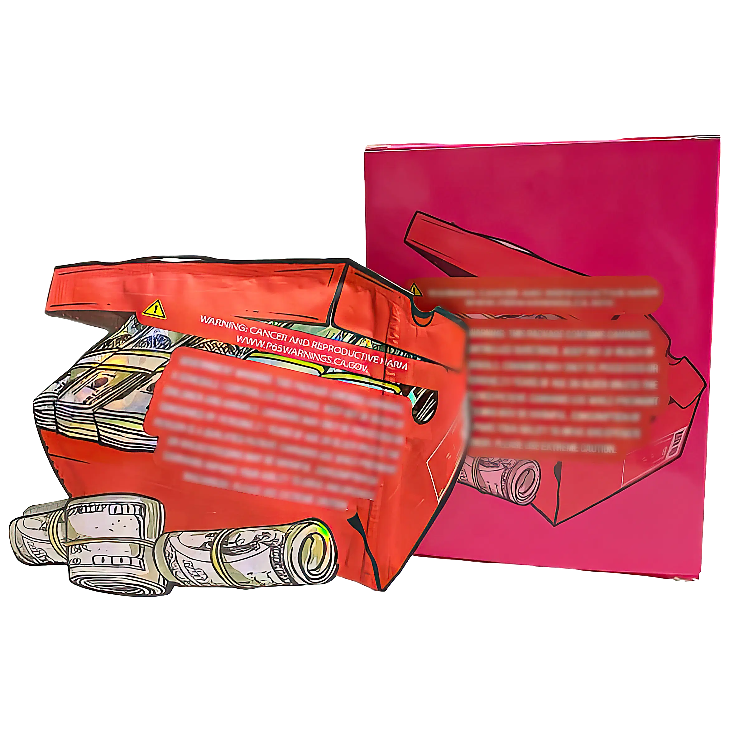 Bag-n-Box 3.5g Mylar Packaging Set (25 Count Bags + Display Boxes) - High Roller BNB-Shaped-056 - Image 2