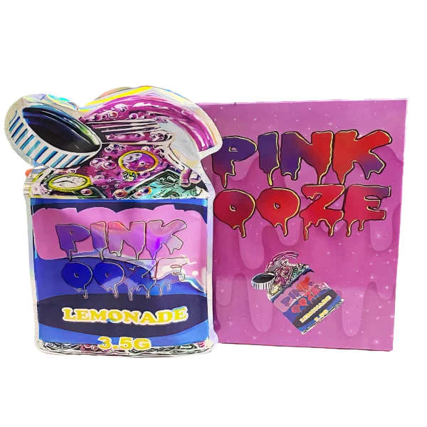 Bag-n-Box 3.5g Mylar Packaging Set (25 Count Bags + Display Boxes) - Pink Ooze BNB-Shaped-060