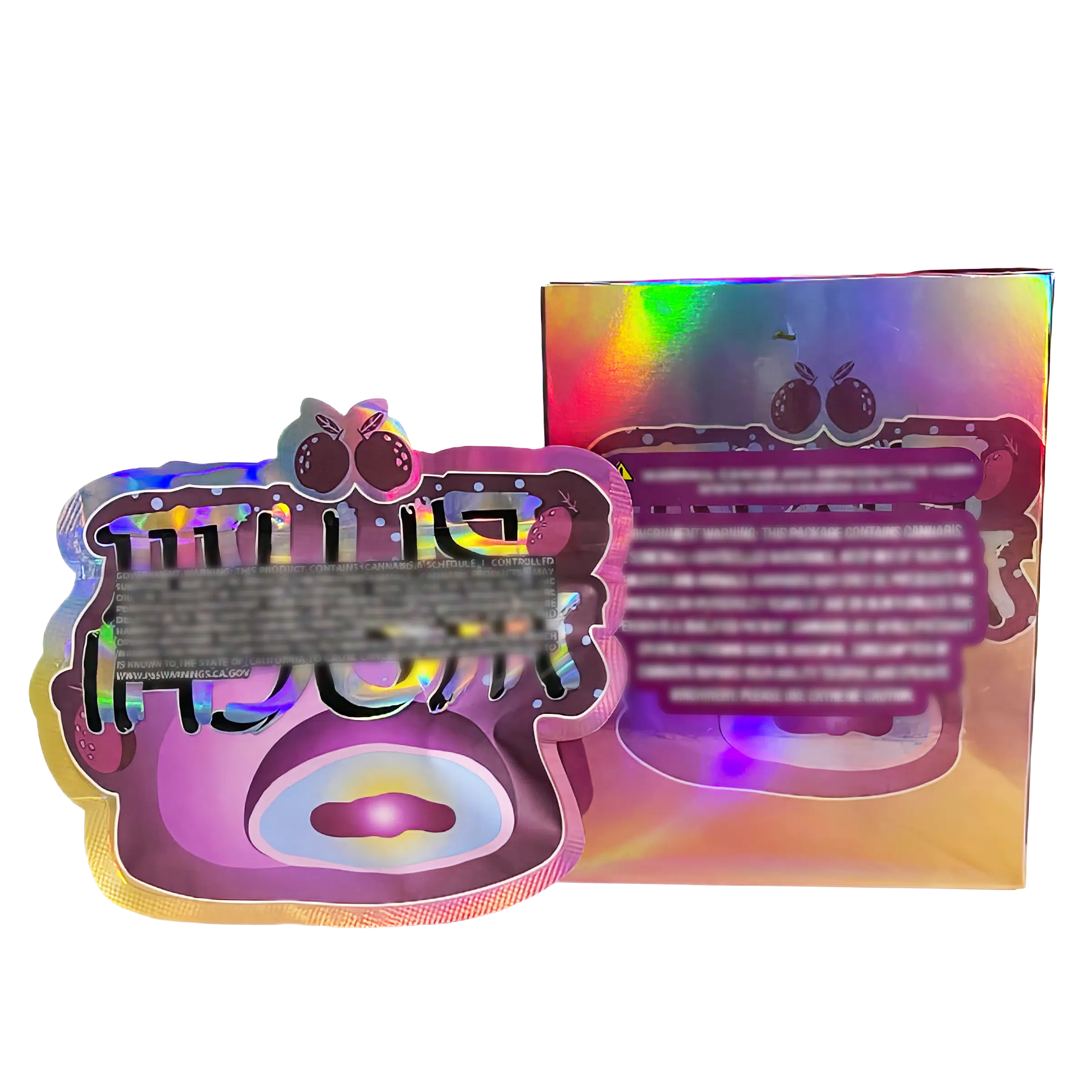 Bag-n-Box 3.5g Mylar Packaging Set (25 Count Bags + Display Boxes) - Plum Mochi BNB-Shaped-061 - Image 2