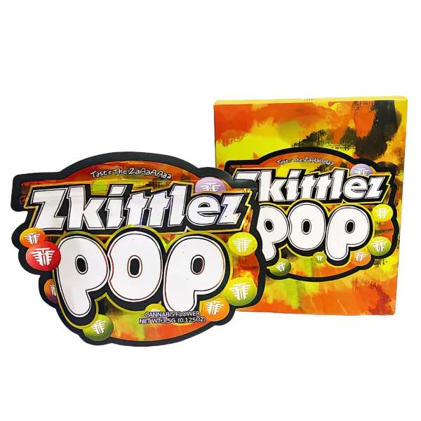 Bag-n-Box 3.5g Mylar Packaging Set (25 Count Bags + Display Boxes) - Zkittlez Pop BNB-Shaped-062