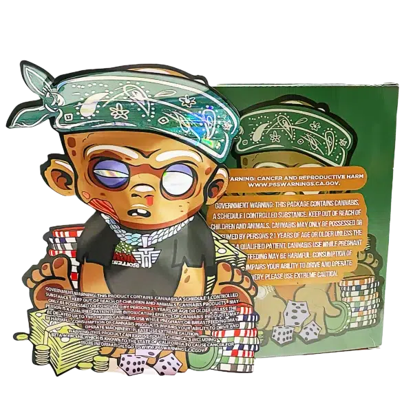 Bag-n-Box 3.5g Mylar Packaging Set (25 Count Bags + Display Boxes) - High Roller Rebel BNB-Shaped-070 - Image 2