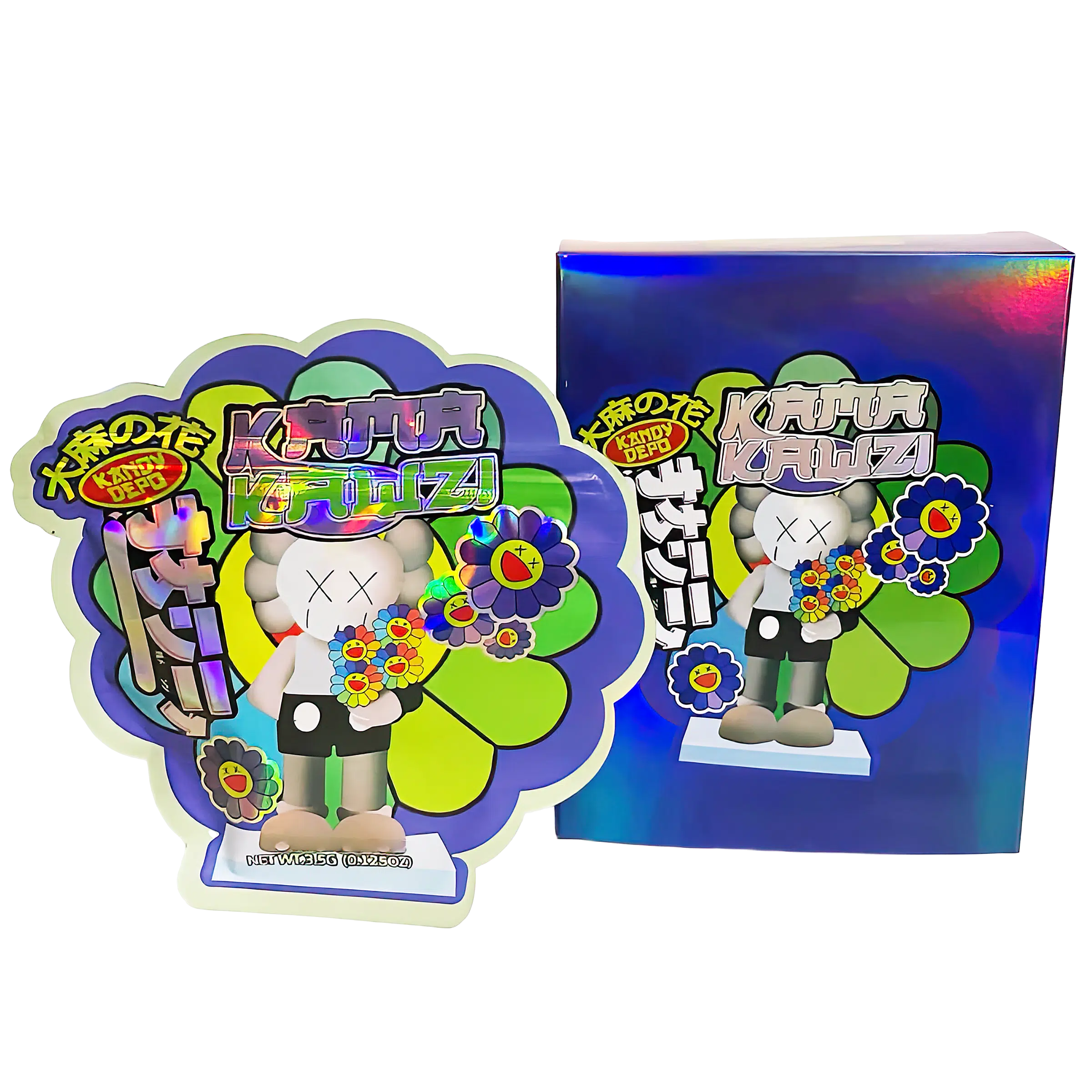 Bag-n-Box 3.5g Mylar Packaging Set (25 Count Bags + Display Boxes) – Kama Kawzi BNB-Shaped-071