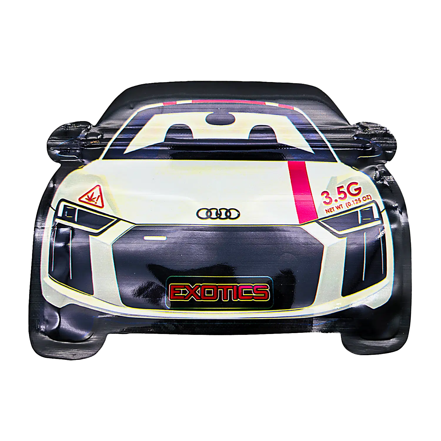 3.5g Die Cut Shaped Mylar Bag – (50 Count) Car Audi CARSMB-35-009