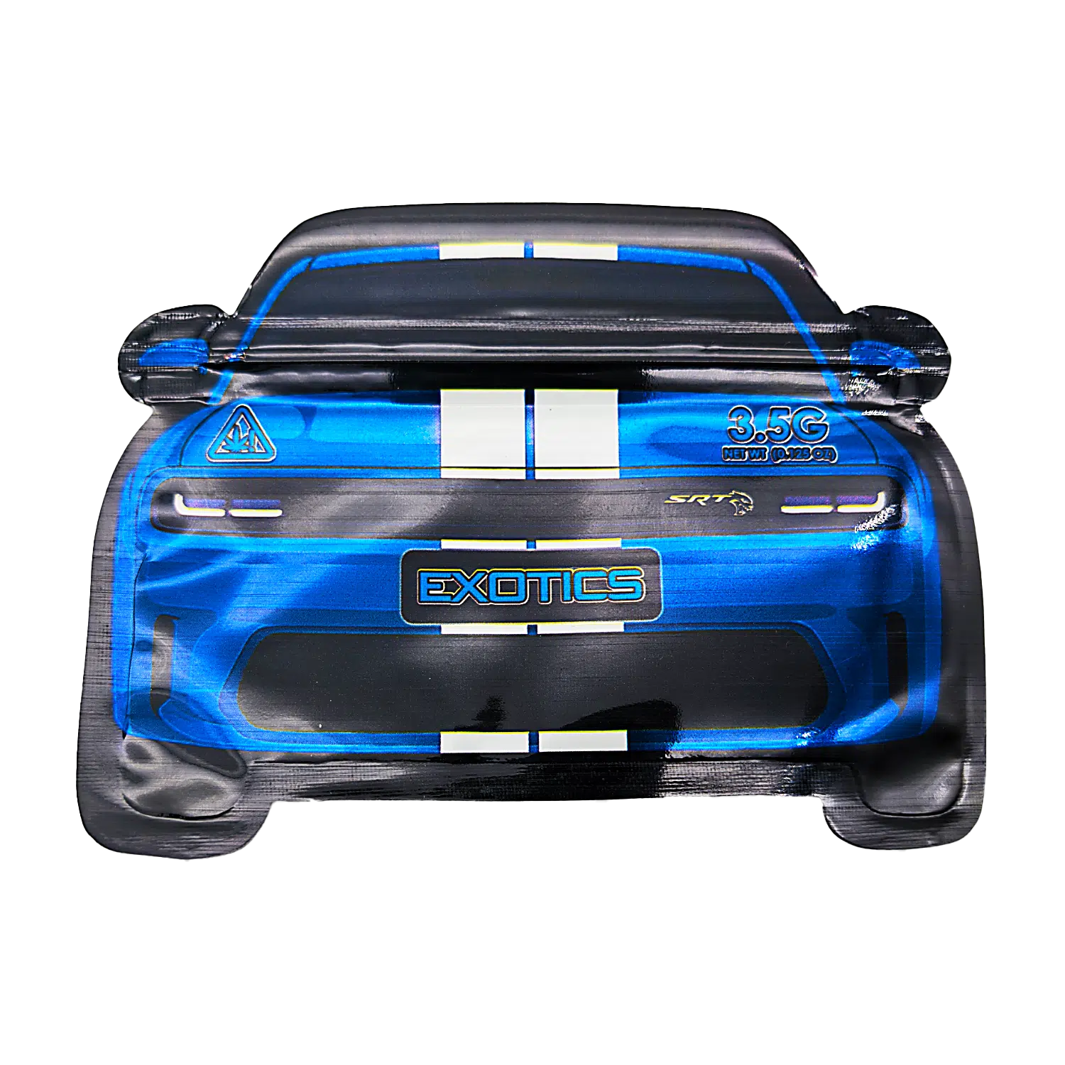 3.5g Die Cut Shaped Mylar Bag – (50 Count) Car Dodge SRT CARSMB-35-011