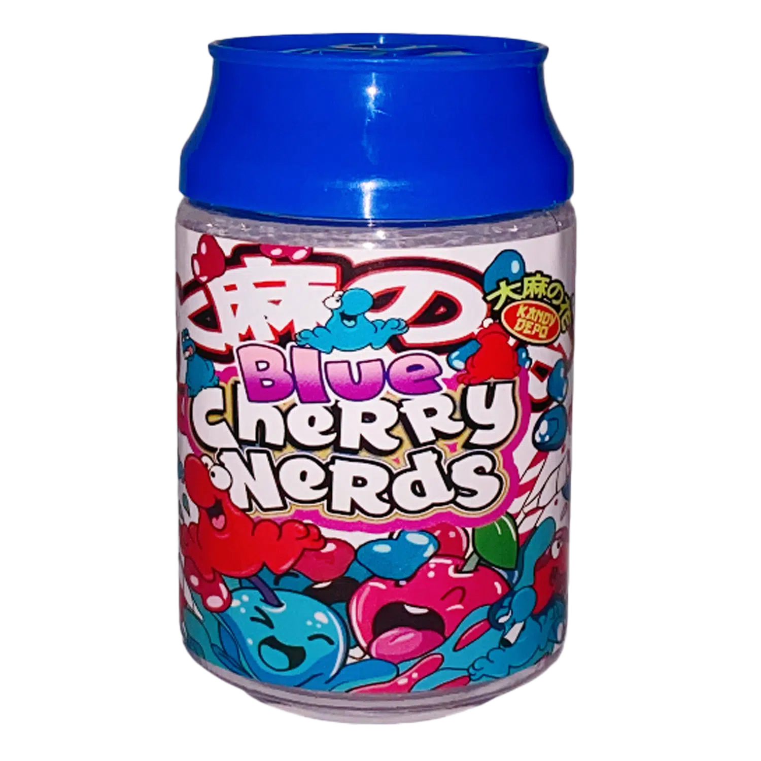 3.5g Plastic Soda Can Jar – (12 Count) Blue Cherry Nerds CJ-35-004