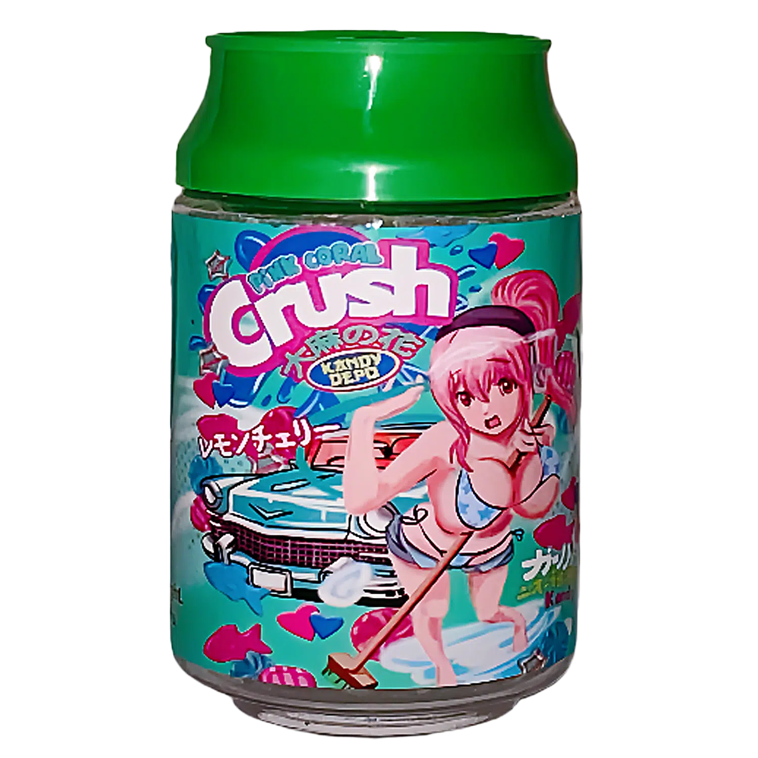 3.5g Plastic Soda Can Jar – (12 Count)  Pink Coral Crush CJ-35-006