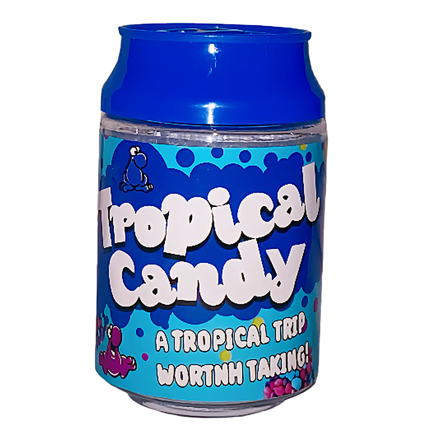 3.5g Plastic Soda Can Jar – (12 Count) Tropical Candy CJ-35-019