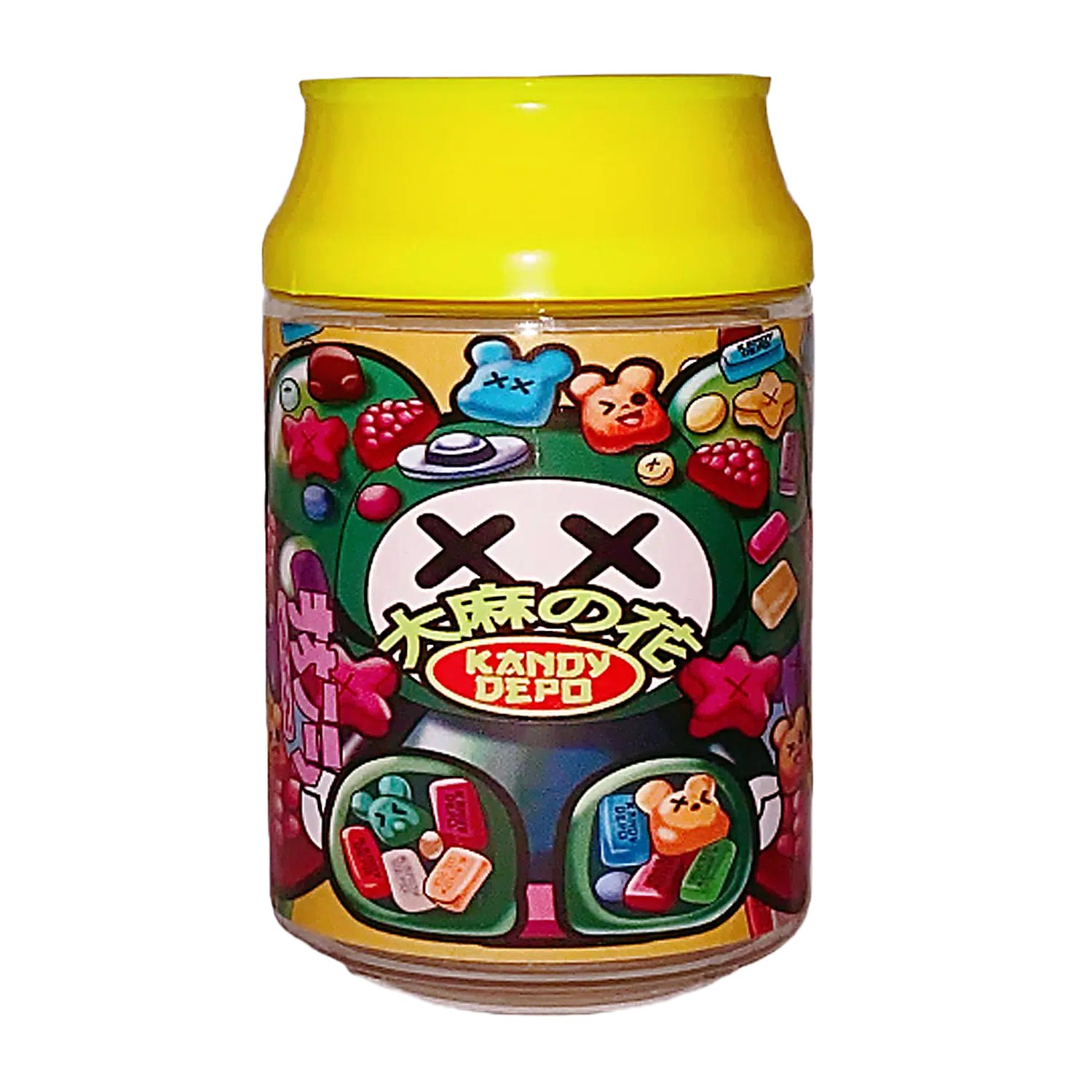 3.5g Plastic Soda Can Jar – (12 Count) Kandy Depo XX Bear Candy CJ-35-030