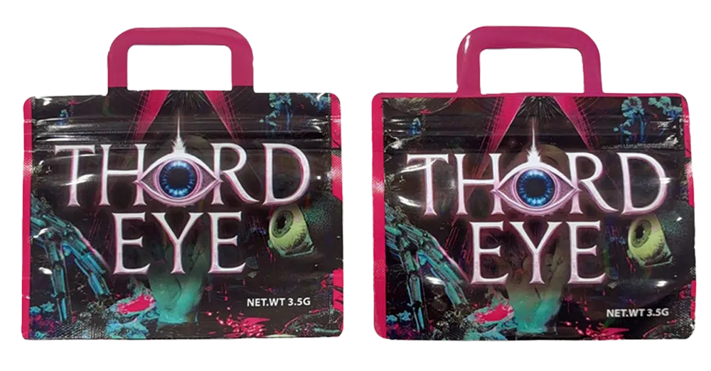 3.5g Handle Shaped Mylar Bag (50 Count) Third Eye JHMB-35-005