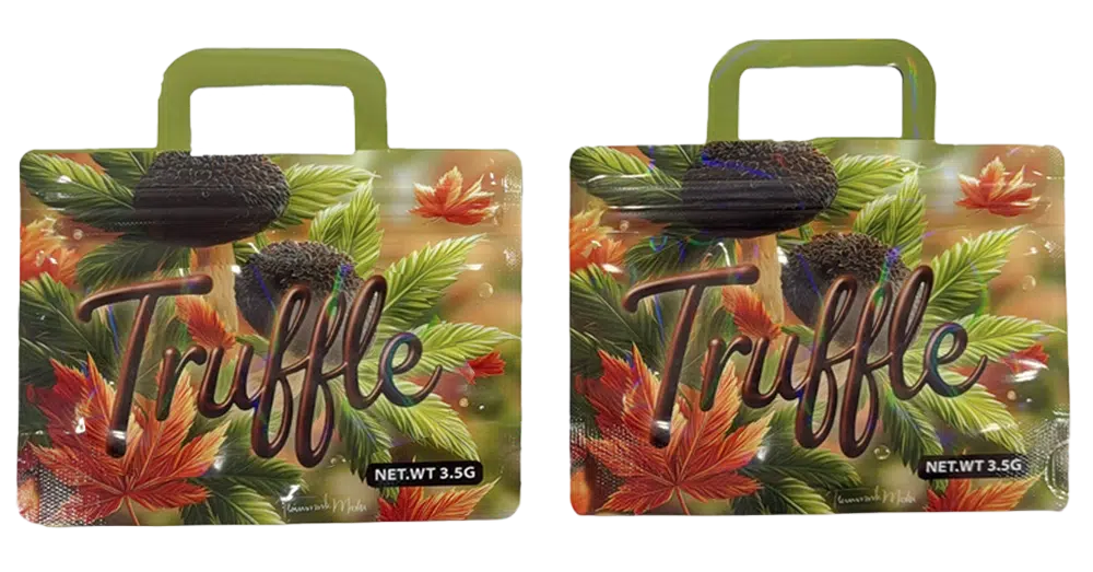 3.5g Handle Shaped Mylar Bag (50 Count) Truffle JHMB-35-009