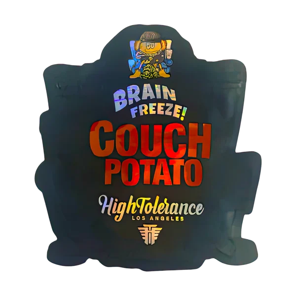 3.5g Shaped Mylar Bag (50 Count) Brain Freeze Couch Potato MB35-SHAPE-017 - Image 2