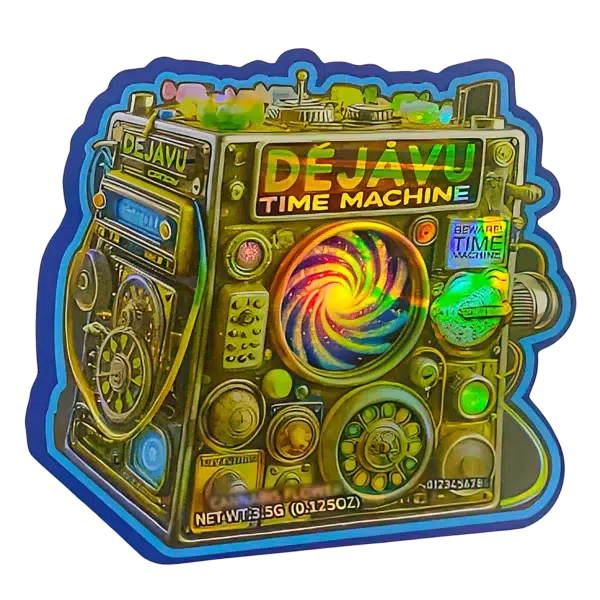 3.5g Shaped Mylar Bag (50 Count) Daja Vu Time Machine MB35-SHAPE-022