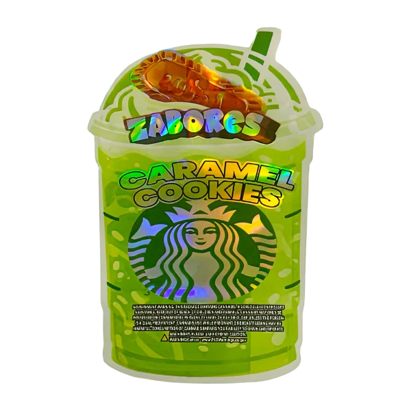 3.5g Shaped Mylar Bag (50 Count) Zabores Caramel Cookies MB35-SHAPE-023 - Image 2