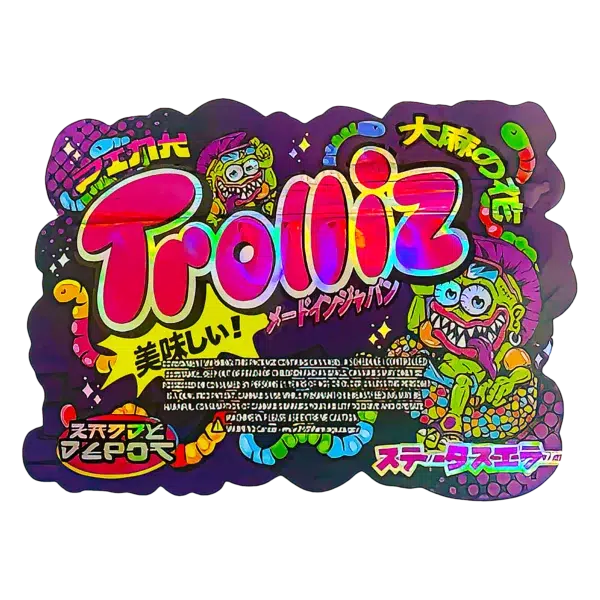 3.5g Shaped Mylar Bag (50 Count) Trolliz Zaddy Depot MB35-SHAPE-027 - Image 2