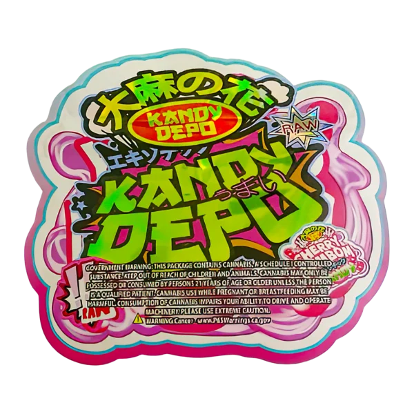 3.5g Shaped Mylar Bag (50 Count) Cherry BomBom MB35-SHAPE-034 - Image 2