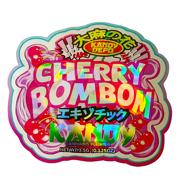 3.5g Shaped Mylar Bag (50 Count) Cherry BomBom MB35-SHAPE-034