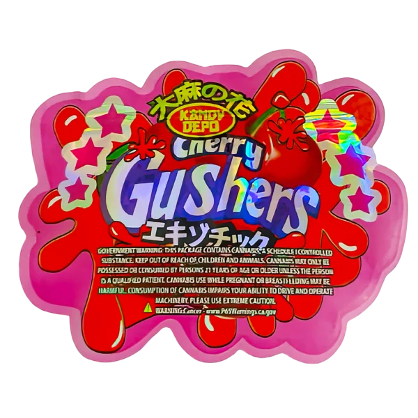 3.5g Shaped Mylar Bag (50 Count) Cherry Gushers MB35-SHAPE-035 - Image 2