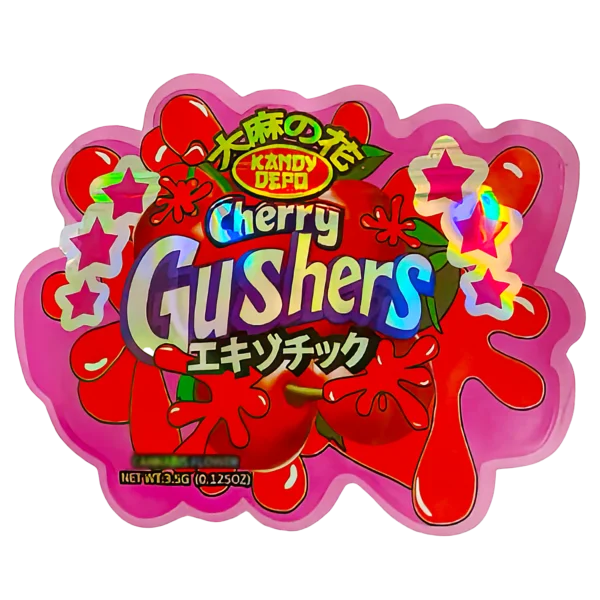 3.5g Shaped Mylar Bag (50 Count) Cherry Gushers MB35-SHAPE-035